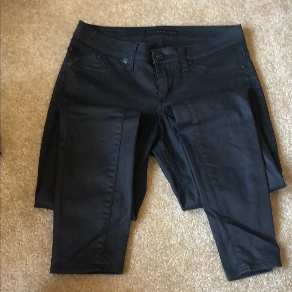 Black Jeans with Cool Back Pocket Design